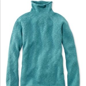 LL Bean Cottage Cotton Sweater, Funnelneck Medium